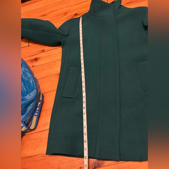 J. Crew City coat emerald green wool blend 6 - Picture 10 of 10